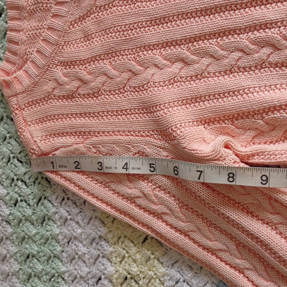 NWT American Eagle XS Pink Capple Knit Cropped Button Up Cardigan Sweater - Picture 9 of 13